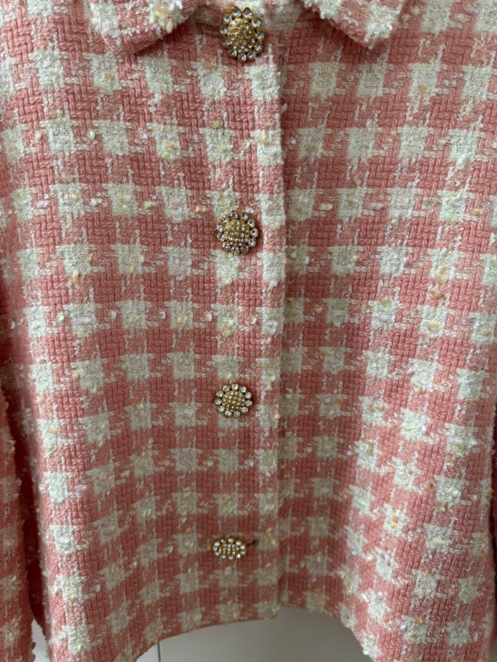 Hill House Home Pink Houndstooth Tweed Bea Jacket - Picture 2 of 5